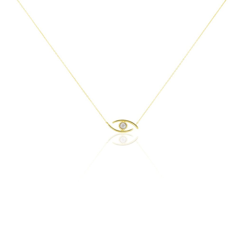 Collier Irlana Or Jaune Diamant