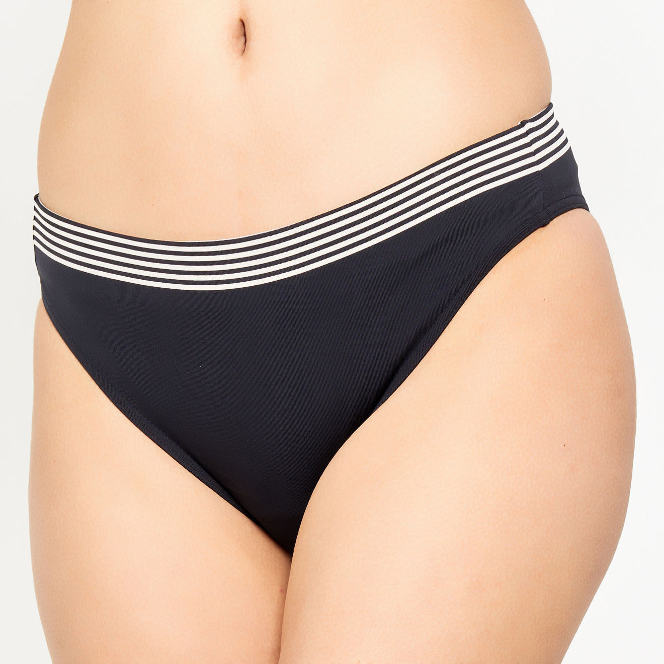 Iodus Bas de maillot de bain Lezaka à rayures noir/blanc