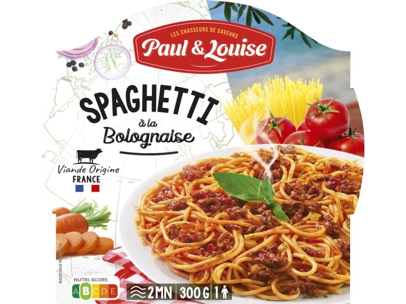Paul & Louise Fertiggericht Spaghetti Bolognese 300 g Praktisches Gericht in der mikrowellenfertigen Schale