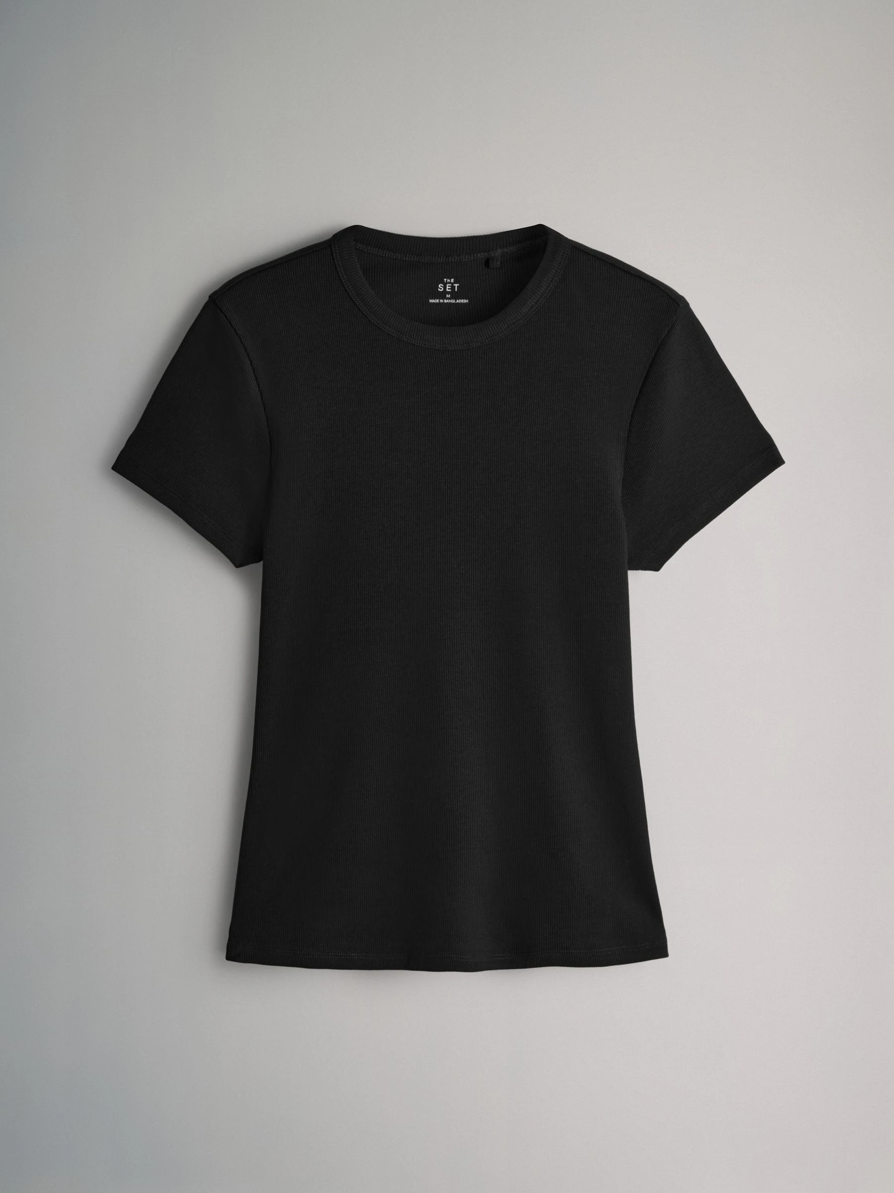 Neutraal - The Set 5 Pack Korte Mouw Geribd T-shirt