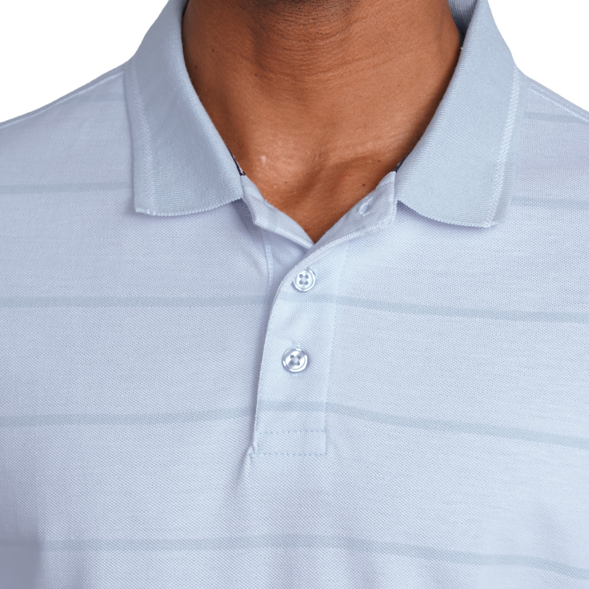 VanVaan Herren Poloshirt mit Streifen hellblau