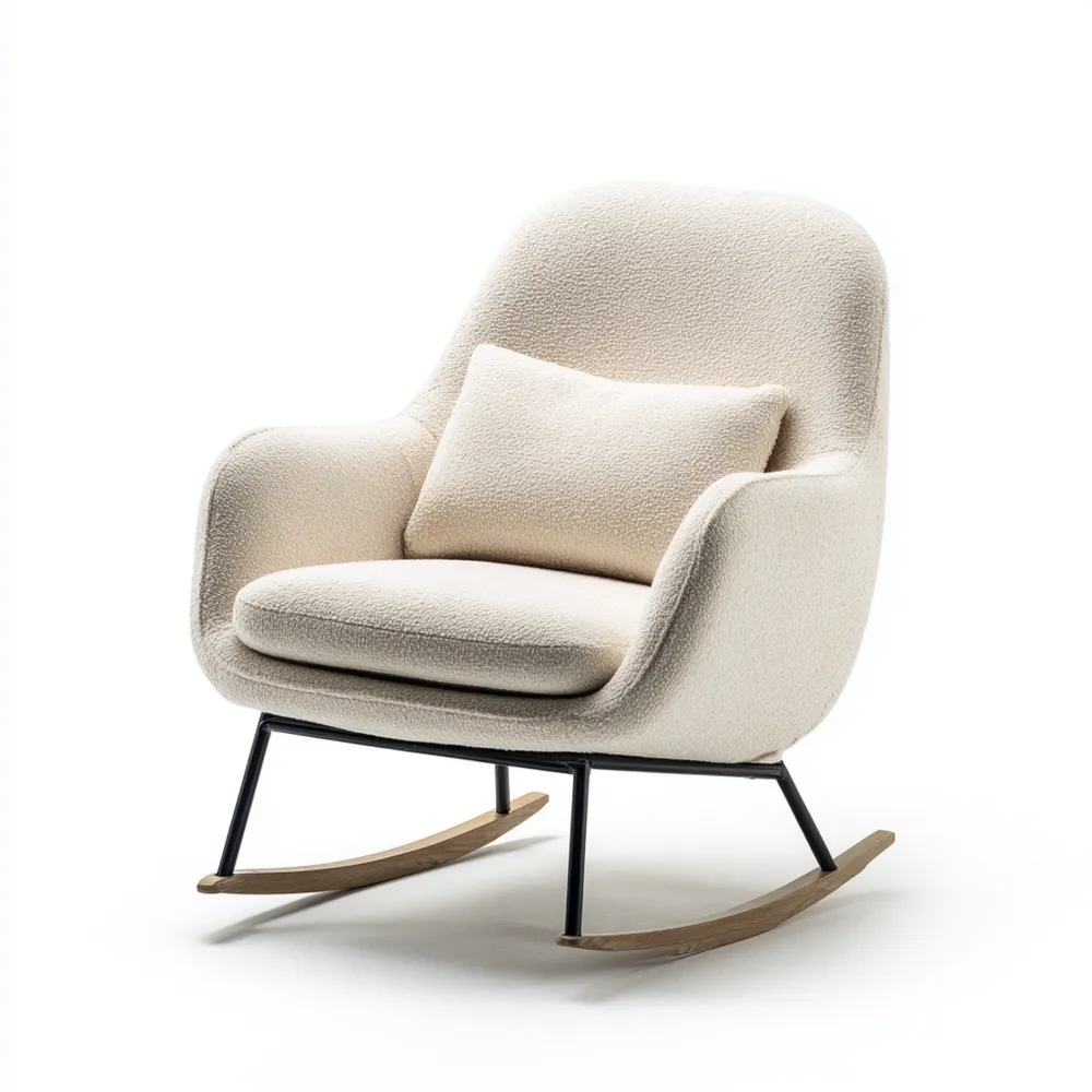 Schaukelstuhl 75x85x95 cm – Creme – Modernes Design