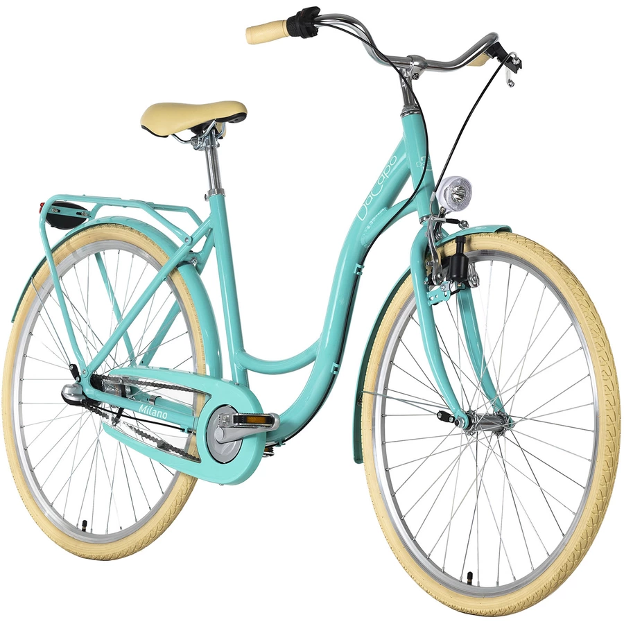 DaCapo Cityrad 3-Gänge Damenfahrrad Milano 28 Zoll Türkis