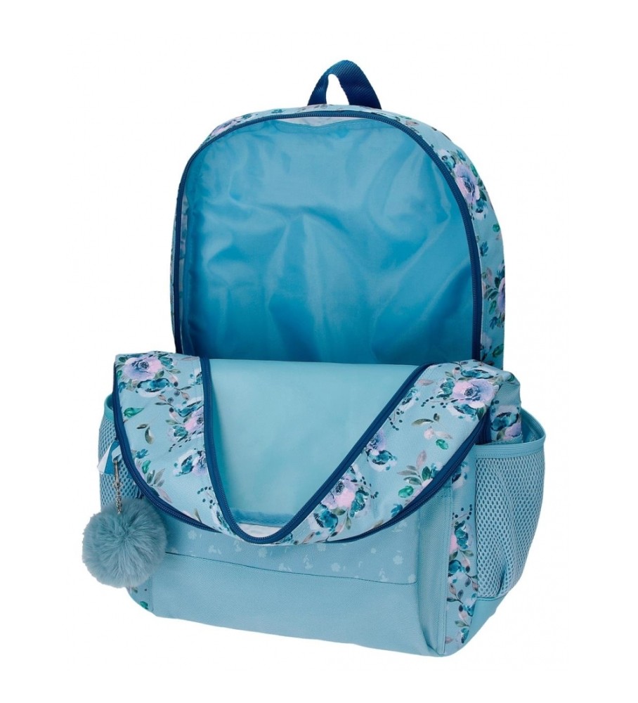 Joumma Bags Mochila Escolar MovomWild Flowers dos compartimentos con carro azul -33x46x17cm-