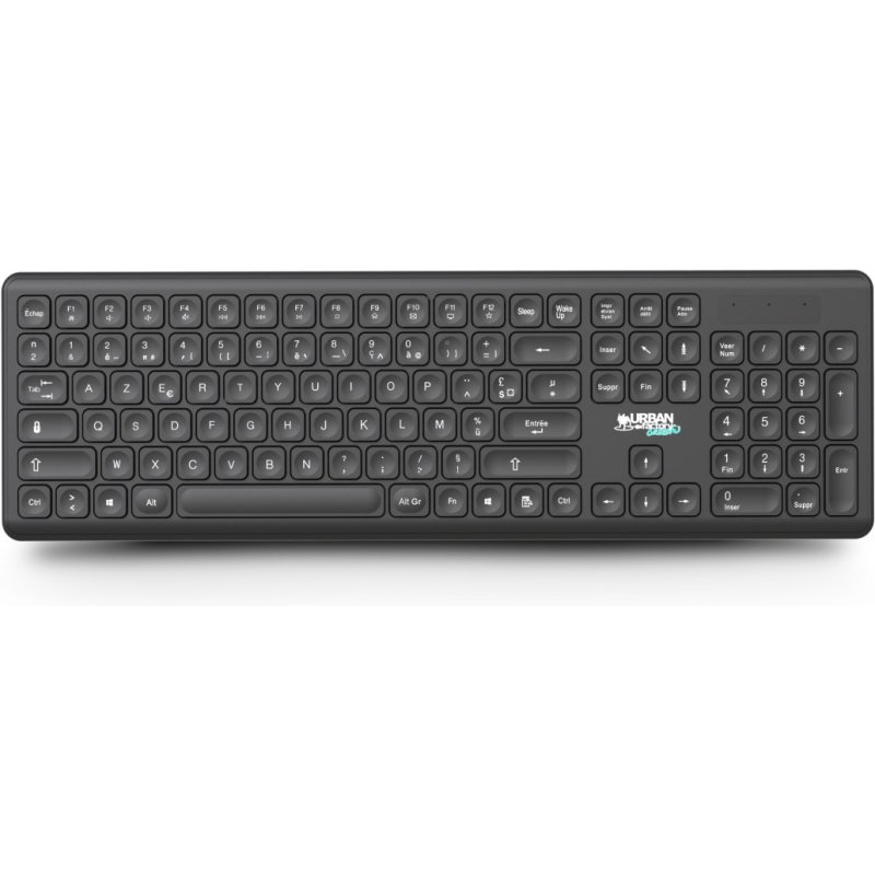 Urban Factory GWK24UF clavier Universel RF sans fil AZERTY Noir