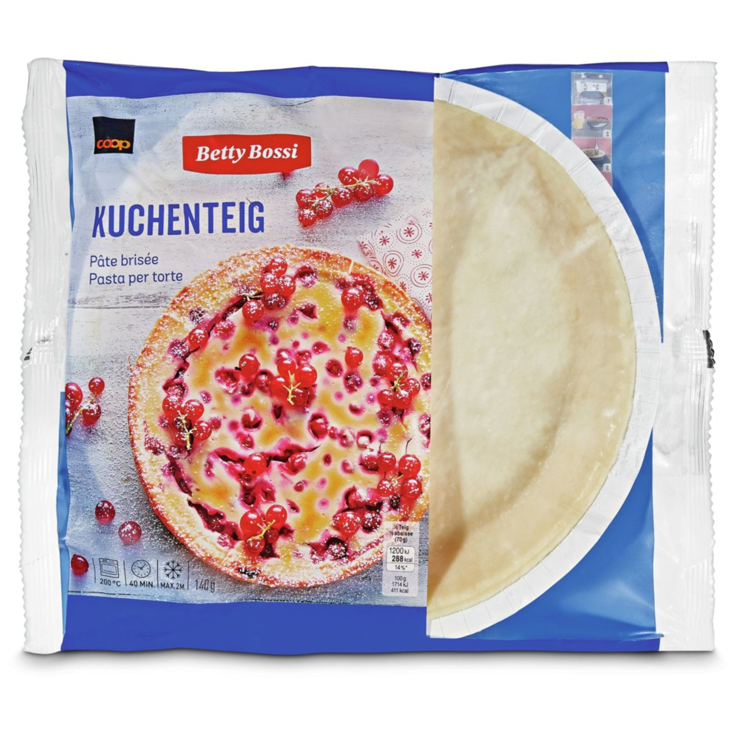 Betty Bossi Kuchenteig in der Backschale