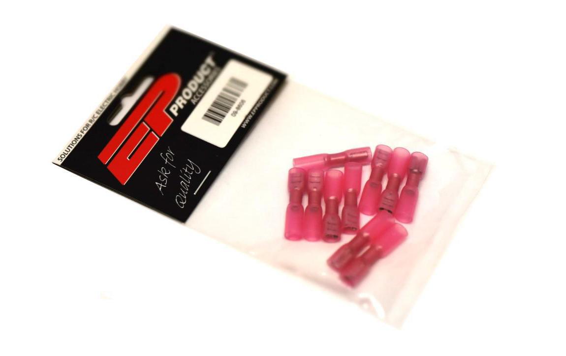 Flachsteckhülsen WP 4.8 x 0.8 mm, weiblich, Rot, 10 Stk.Flachsteckhülse für 0.5-1.5 mm2 (22-18 AWG)