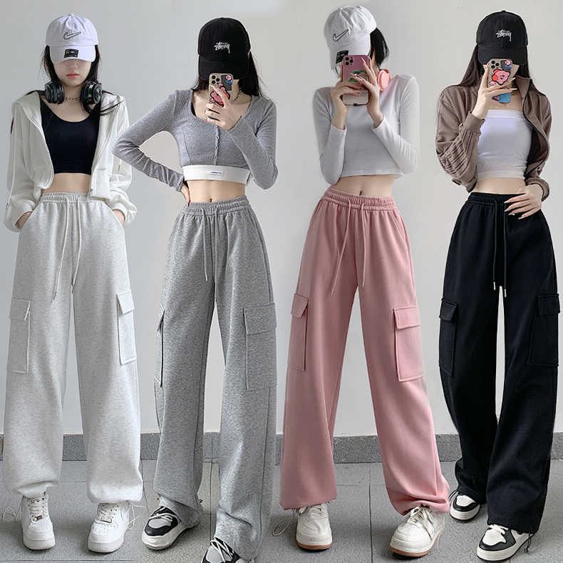 Dream Drop - Cargo-joggingbroek met trekkoord in de taille, effen en recht model
