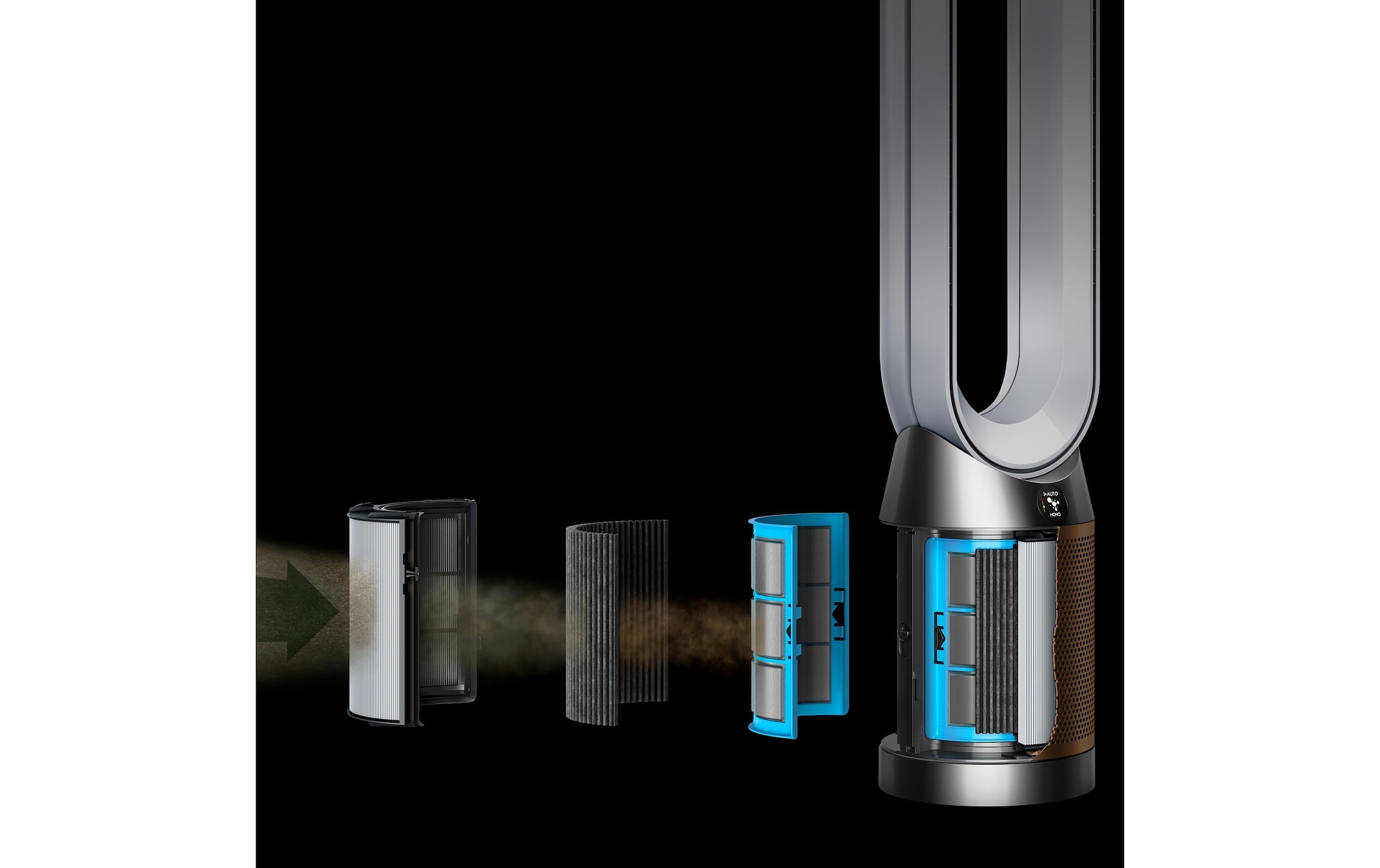 DYSON Bodenventilator »Purifier Cool Formaldehyde™ TP09 (Weiss/Gold)«