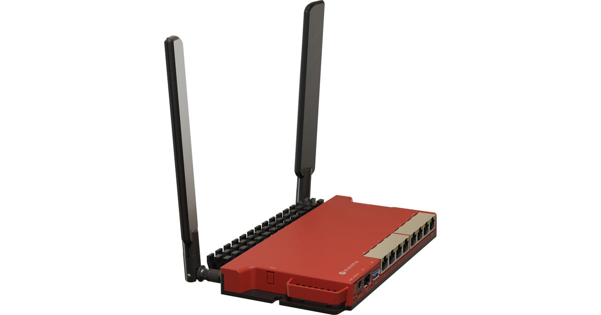MikroTikL009UiGS-2HaxD-IN router  (Donkerrood, Qualcomm IPQ-5018 CPU, PoE, SFP, WiFi 6)