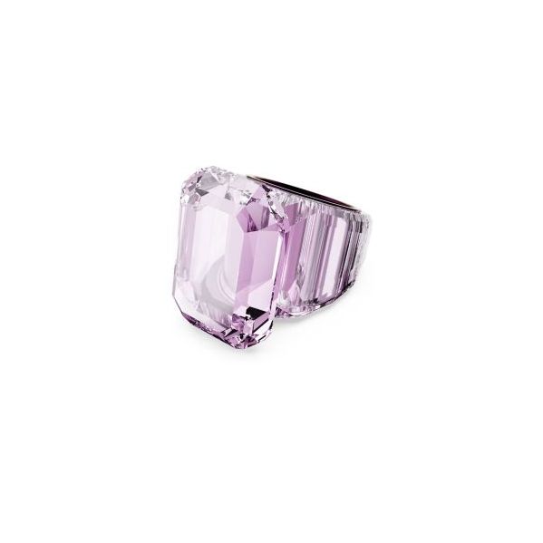 Swarovski Anel Cocktail Lucent Lapidação Octogonal Rosa 58
