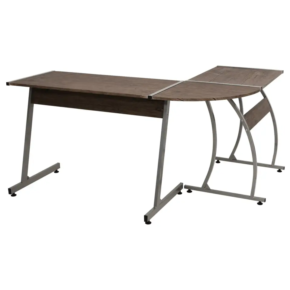 vidaXL - Bureau - Bruin - Bewerkt hout