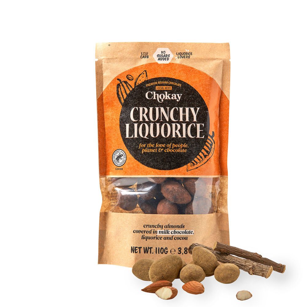 Chokay Premium lakris med knasende mandler og melkesjokolade