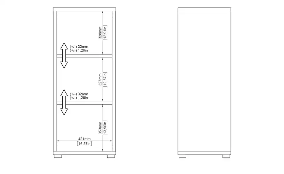 Regal Saale 47,2 cm 113,4 cm Eiche (Nachbildung)