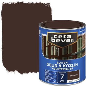 CetaBever Meesterbeits Deur & Kozijn zijdeglans dekkend roodbruin 750 ml