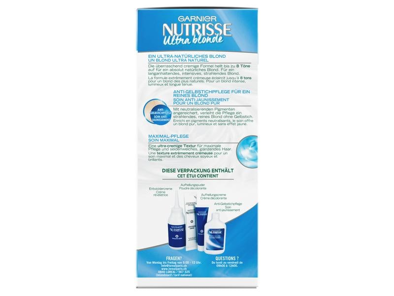 Garnier Haarcoloration Nutrisse Ultra Blonde Maxi Aufheller Haarfarbe für ein ultra-natürliches und leuchtendes blond