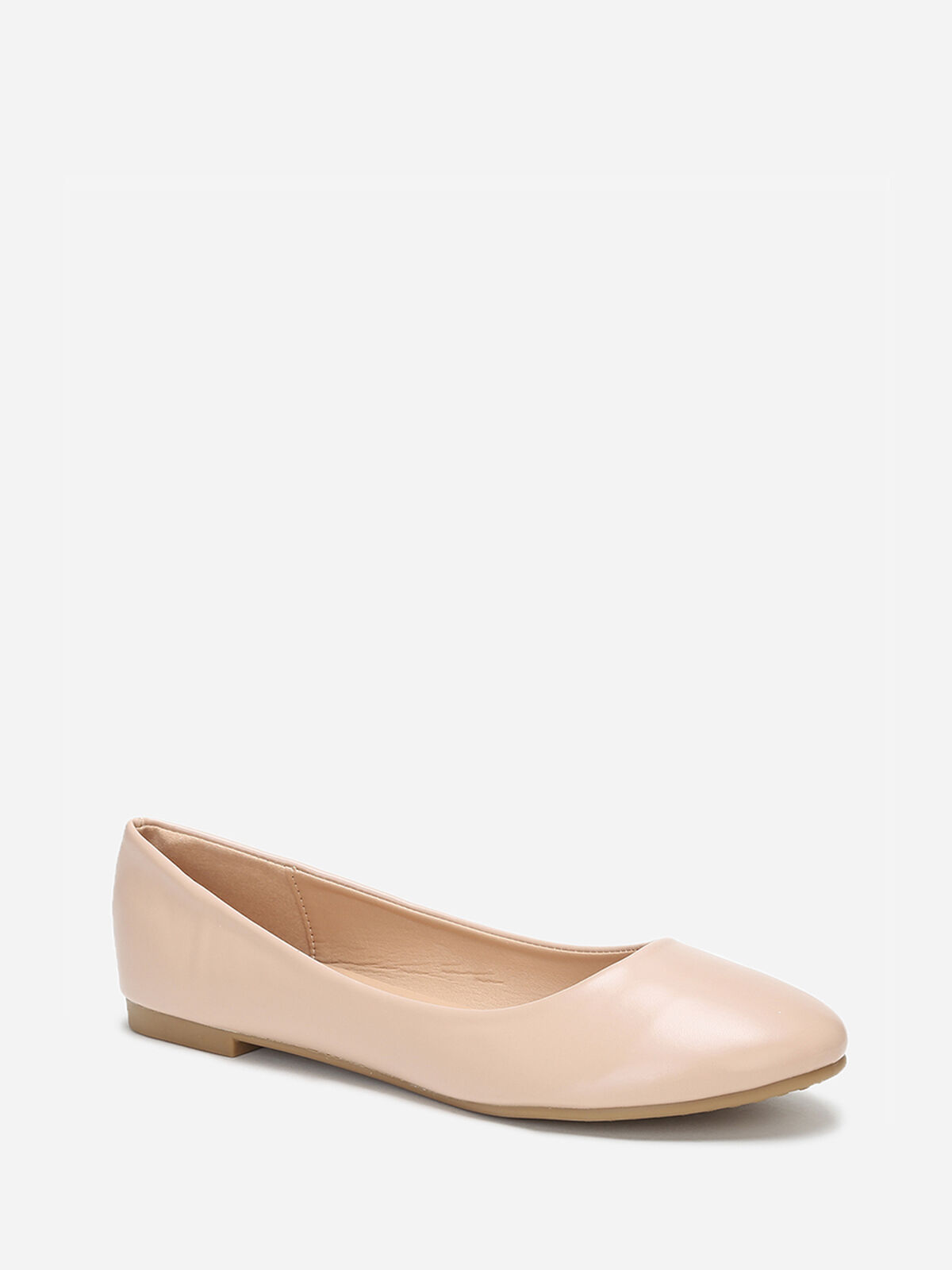Ballerines à bout arrondi grandes tailles- Beige