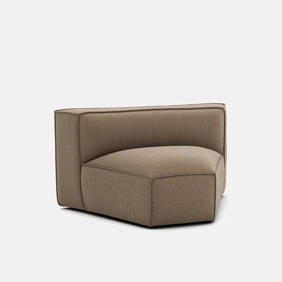 LA REDOUTE INTERIEURS<br>Canto aberto modular, tecido texturizado, Seven
