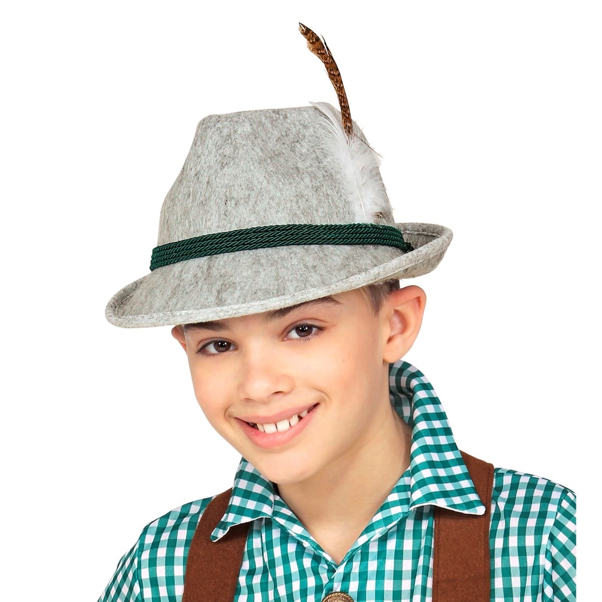 Oktoberfest Hoed Tiroler Grijs Kind