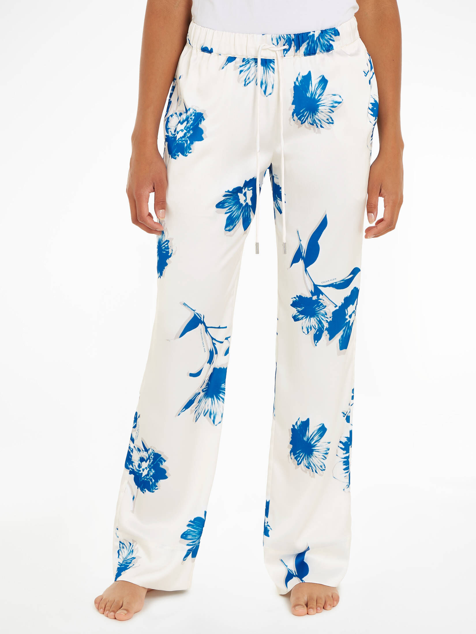 CALVIN KLEIN| Damen Hose LW SHINY SATIN PYJAMA PANTS