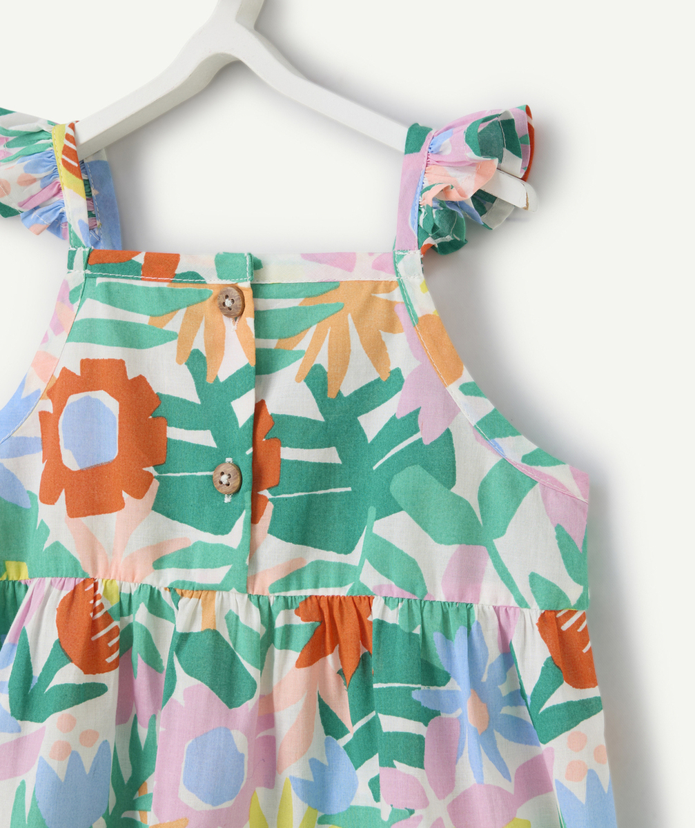 robe sans manches bébé fille en coton bio imprimé fleurs