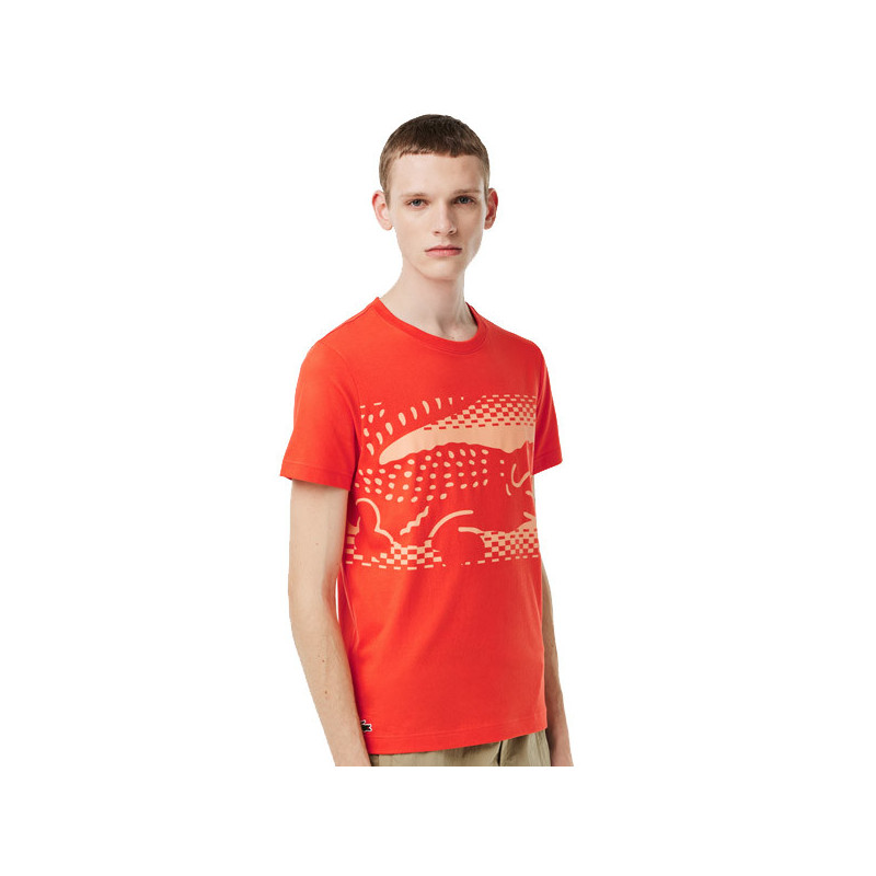 Tee-shirt tennis Lacoste Djokovic rouge