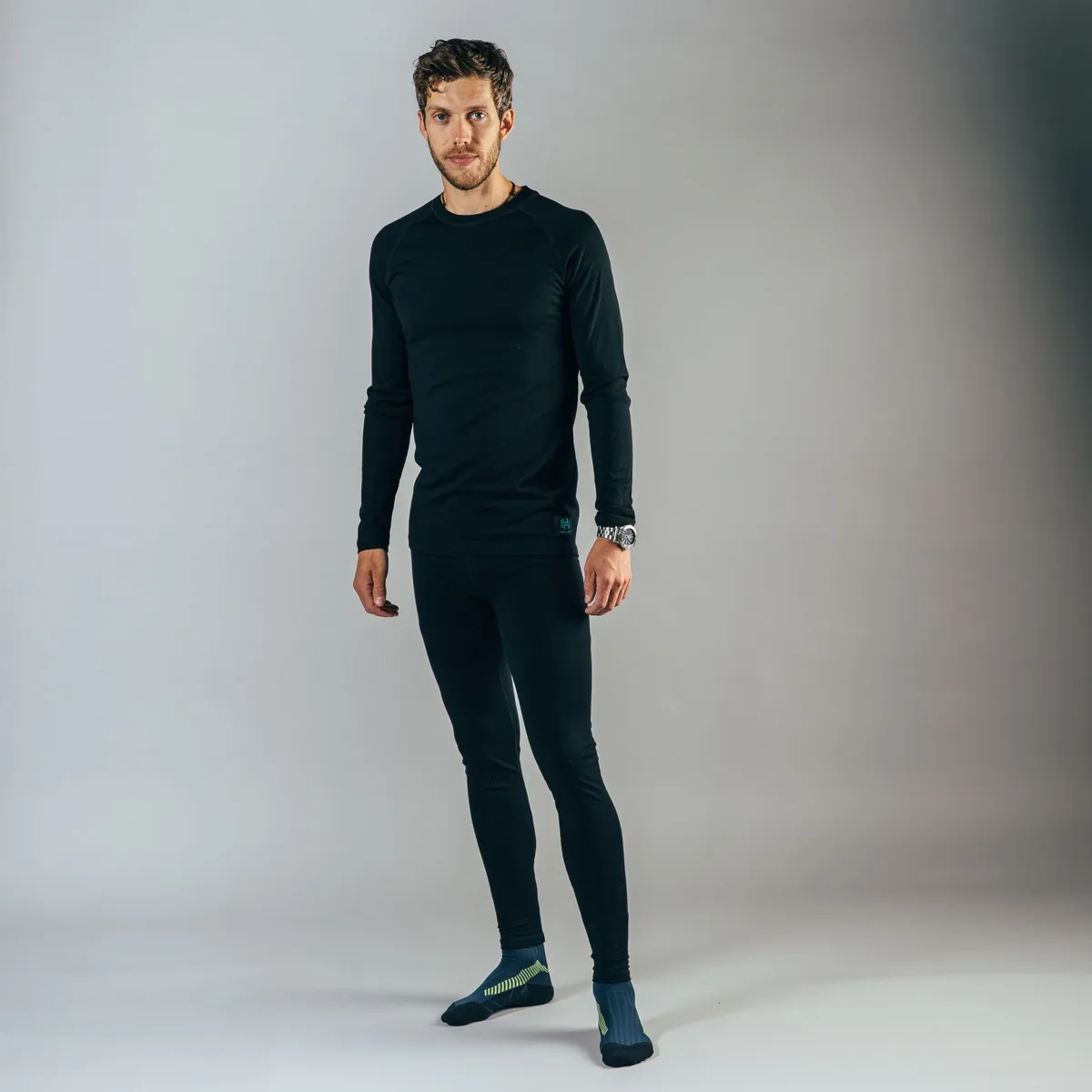 Hellner Wool Warm Base Layer Pant Men Black Beauty