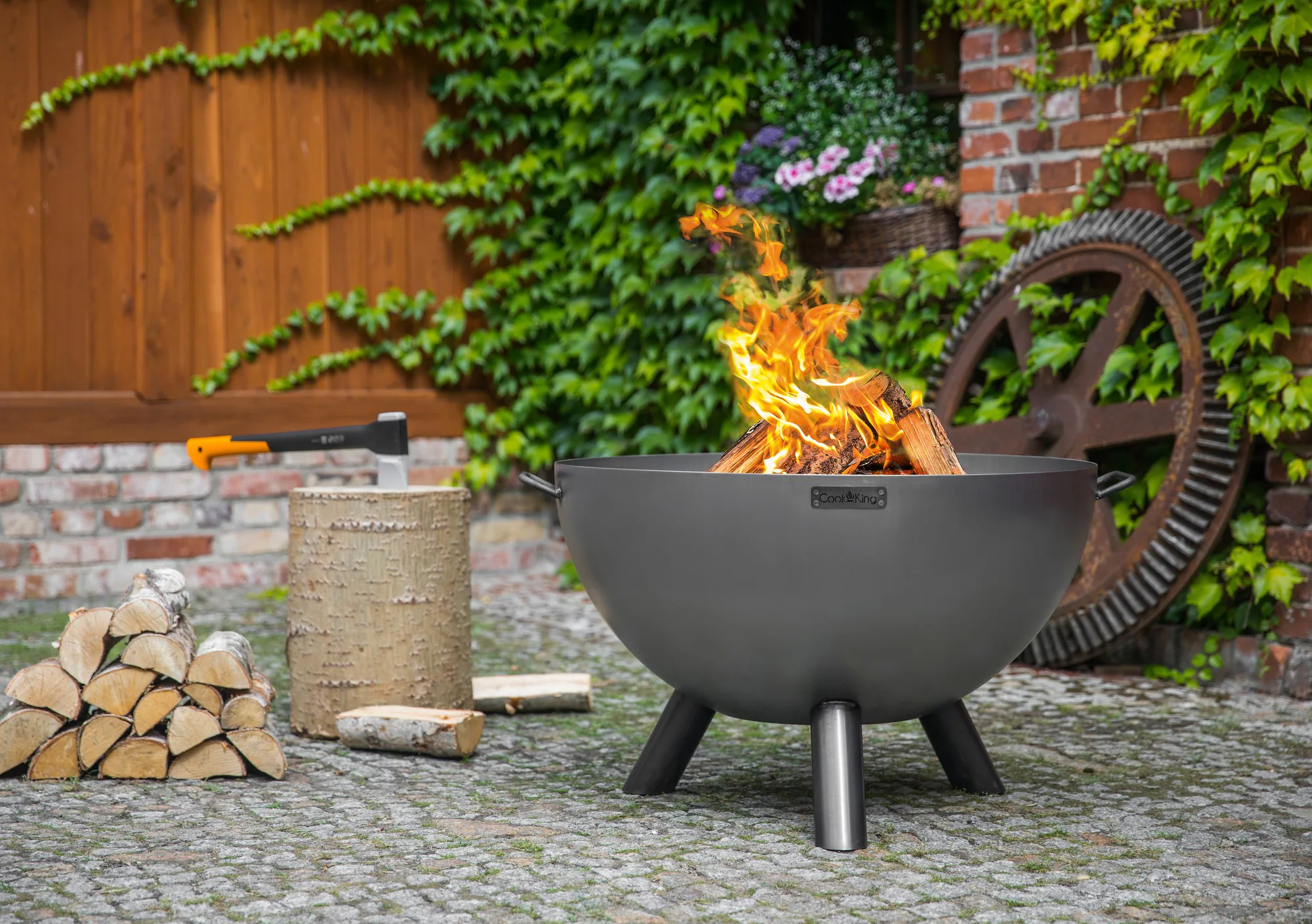 Tiefe Feuerschale Premium „KONGO“ 85 cm
