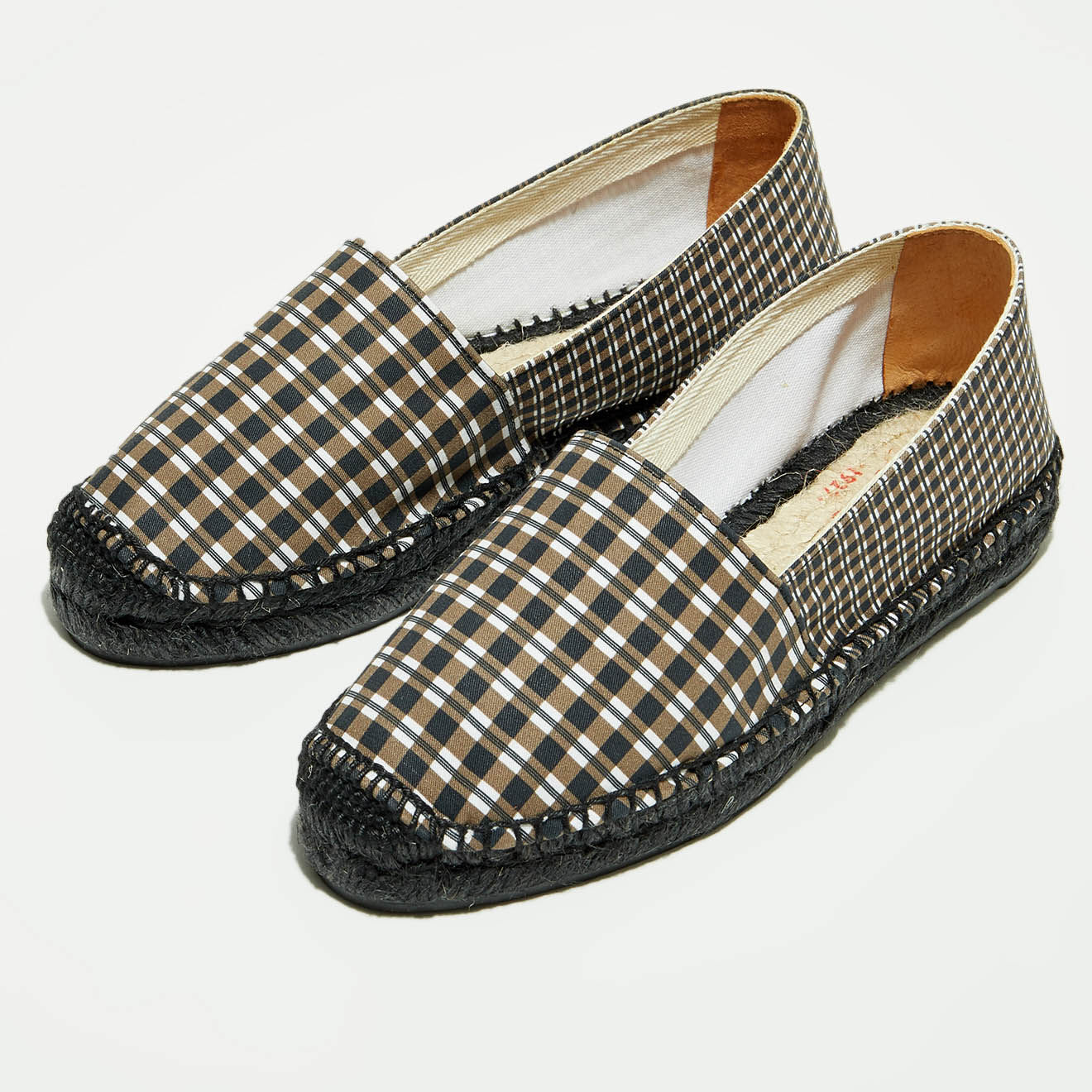 Castaner Espadrilles Kim à carreaux noires