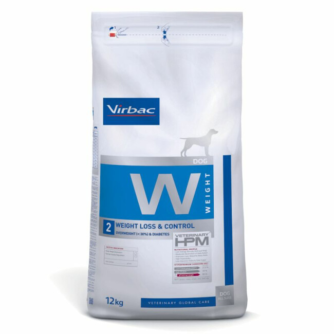 Croquettes Virbac HPM Weight Loss & Control W2 pour chien