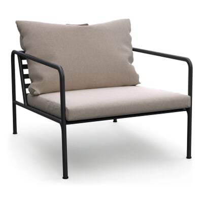 Loungesessel Avon, Schwarz / Grau