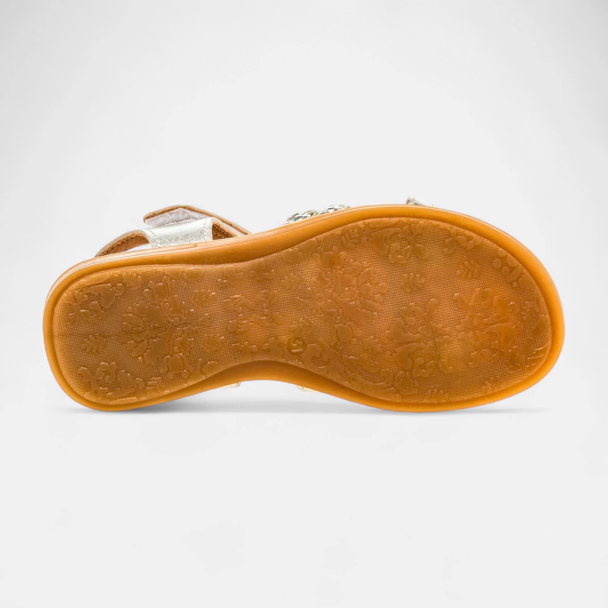 Nu-pieds Fille en cuir argent