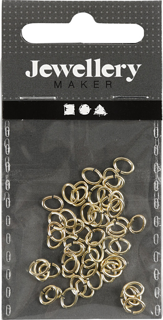 Oval-Ring - Tykkelse 0,7 MM - Forgyldt - 50 Stk