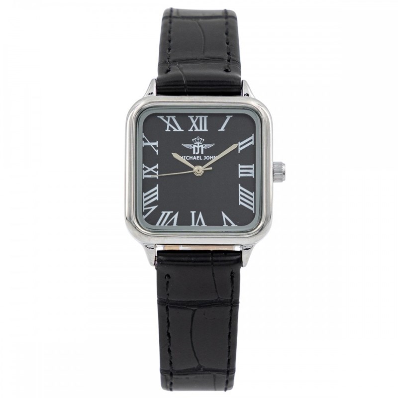 Coffret montre Femme M. JOHN bracelet Cuir Noir