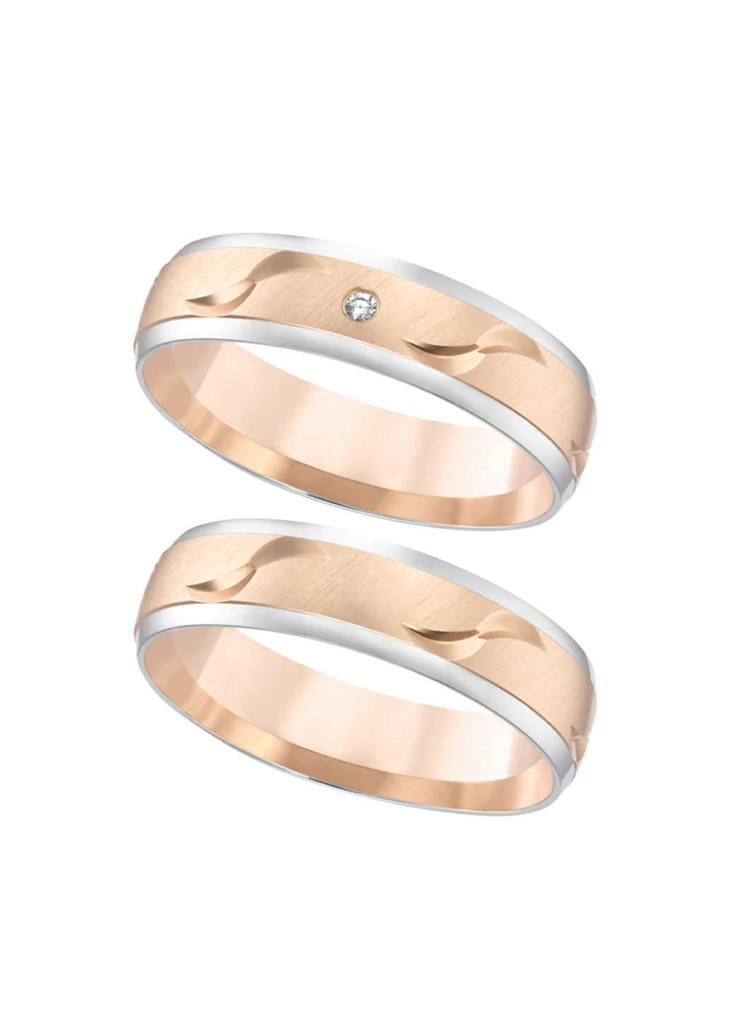 Schick in Bicolor: Beliebter Trauring in Roségold