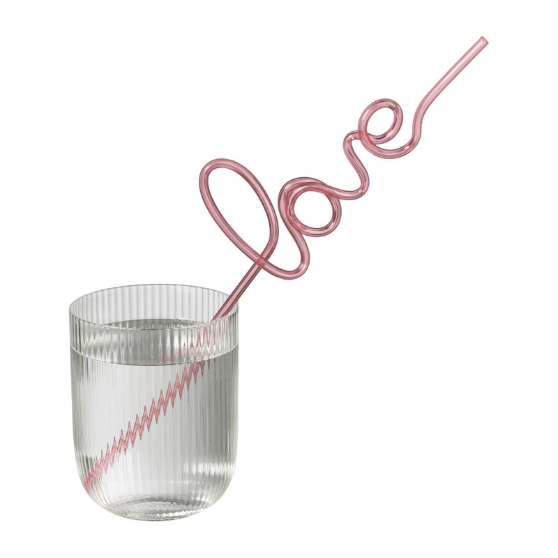 Rietjes LOVE - roze - set van 2