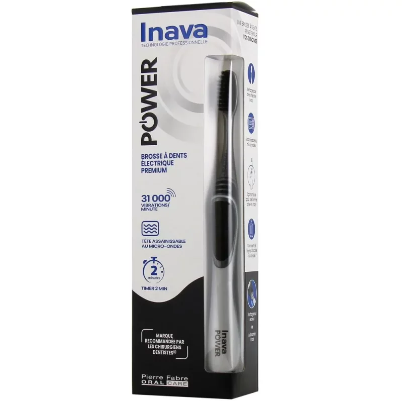 Power - Brosse à Dents Electrique Premium Noire - 1 Unité