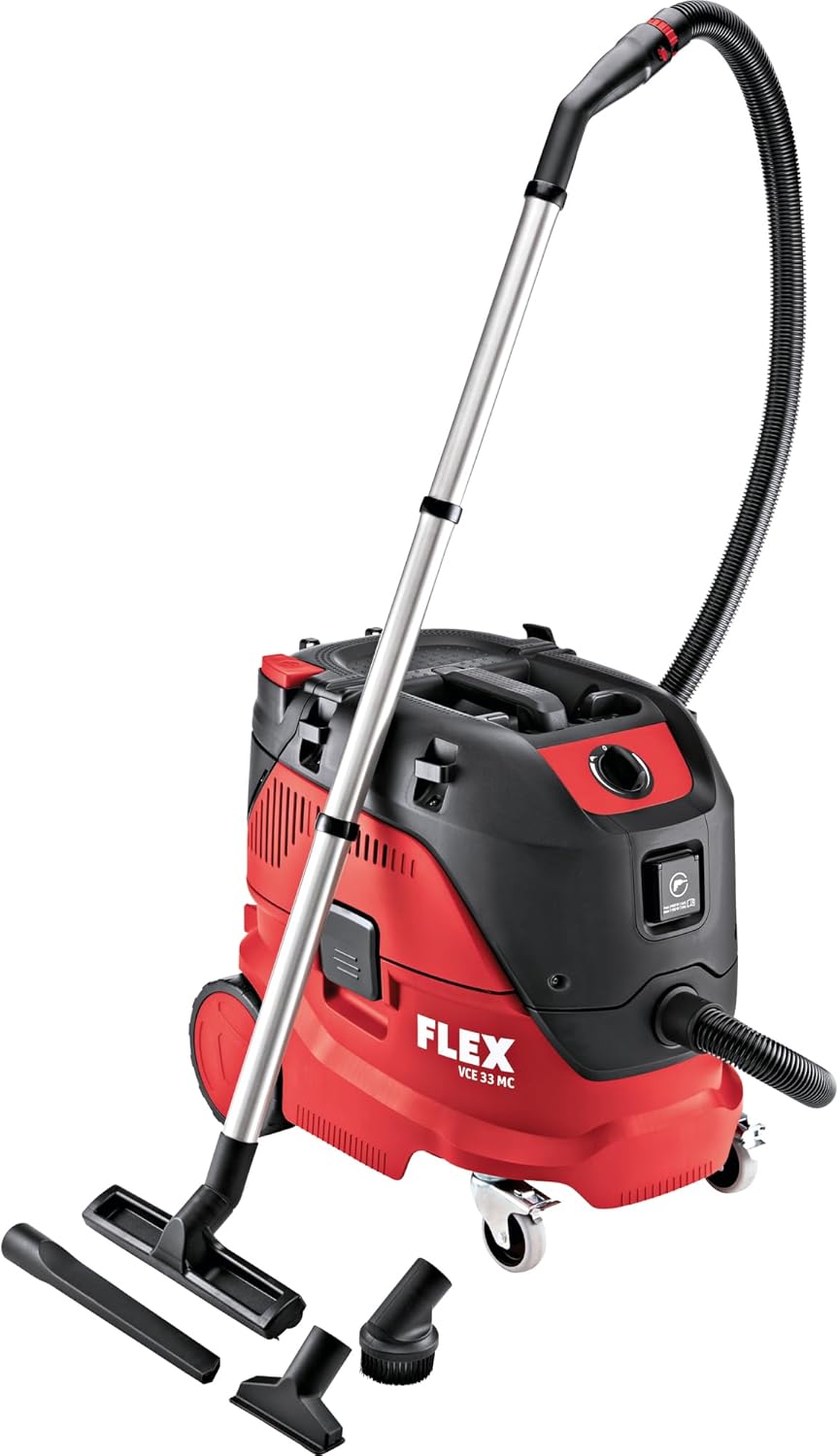 Flex Sicherheitssauger VCE 33 L MC (1200 W, Industriesauger mit Zubehör, Behälter 30 l, Füllmenge Flüssigkeiten 17 l, Schlauchlänge 4 m, mit Geräte-Steckdose) 444103