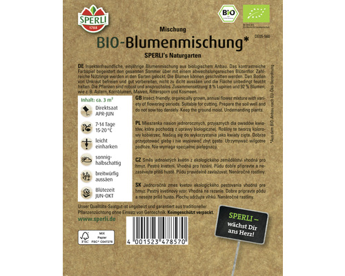 Sperli Biologische Bloemzaadmix