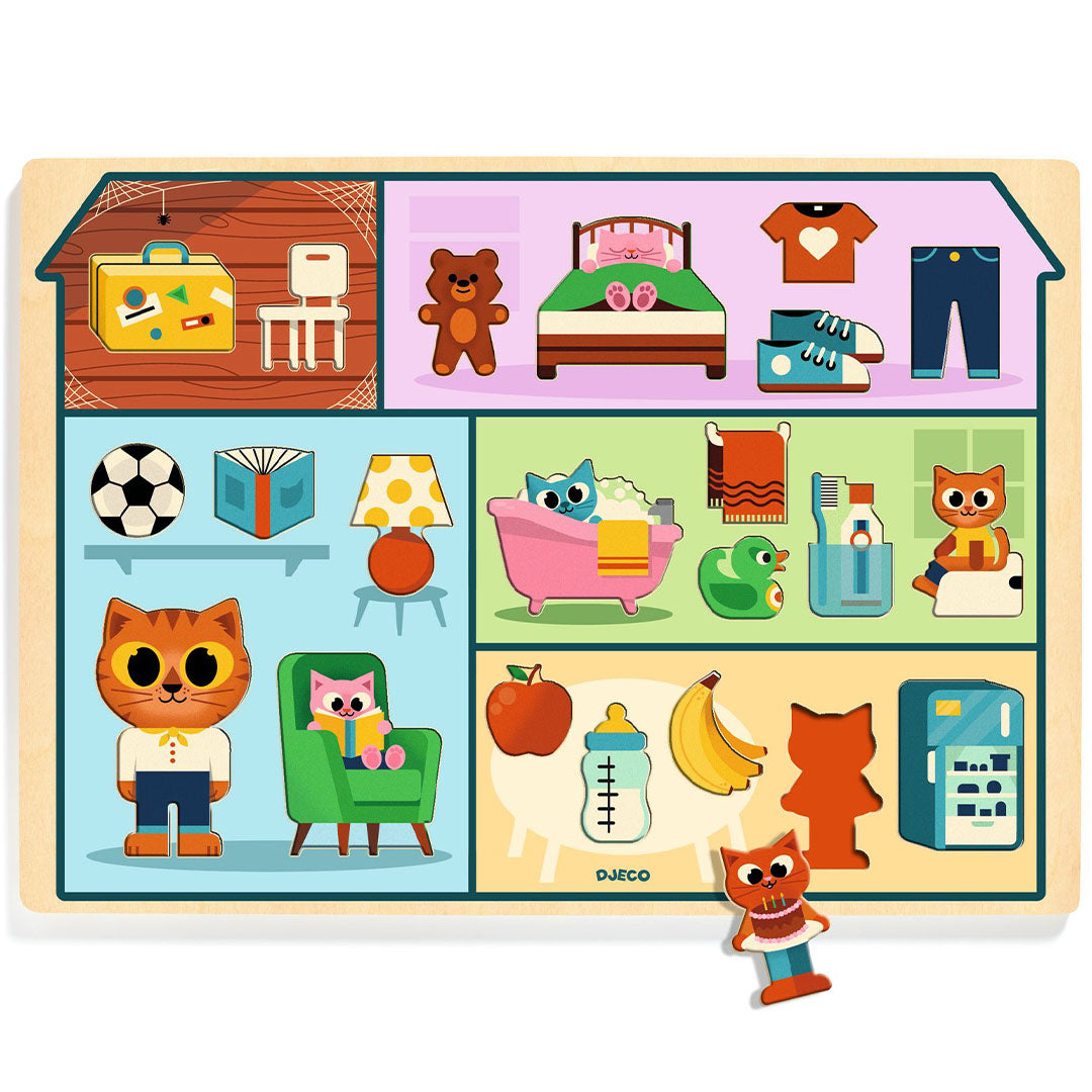 djeco reliëfpuzzel puzzlo house - 22st