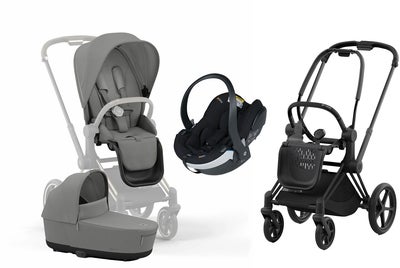 Cybex Priam Duovogn inkl. BeSafe iZi Go Modular X2, Mirage Grey/Matt Black