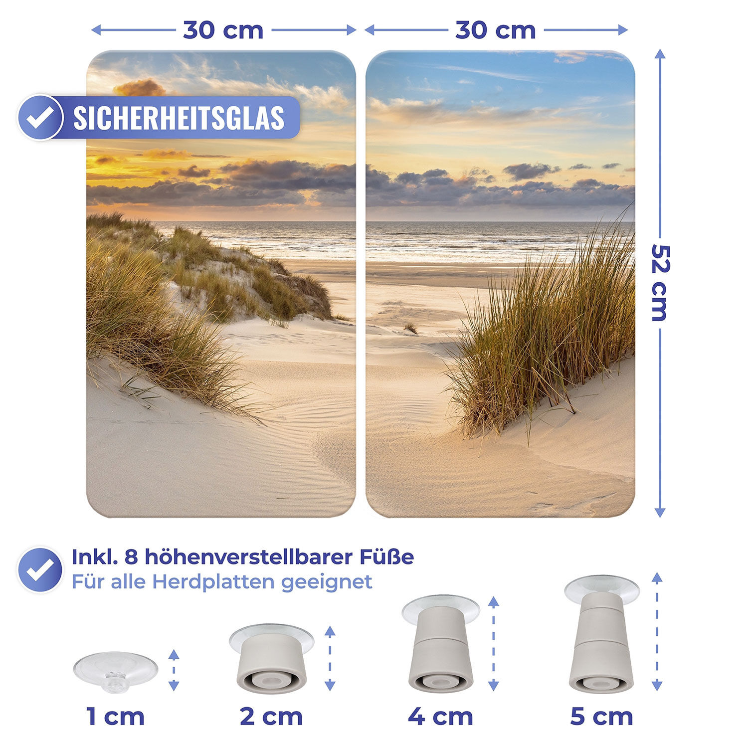 Glas-Abdeckplatten Düne
