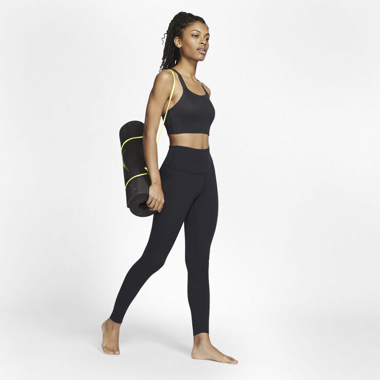 Nike Swoosh Luxe Medium Support Padded Sports Bh Sort