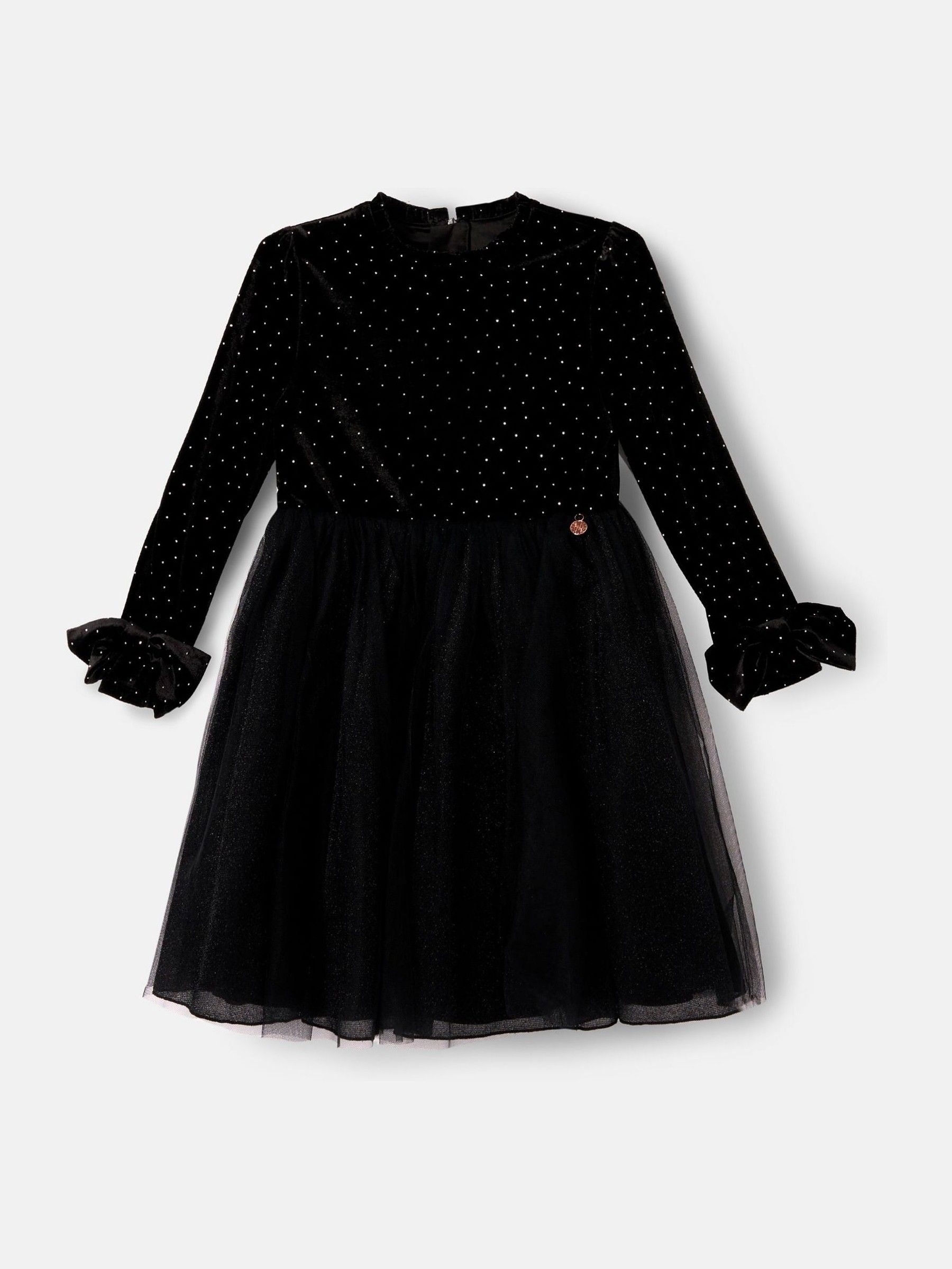 Zwart - Angel & Rocket Elsie Velvet Tulle Dress