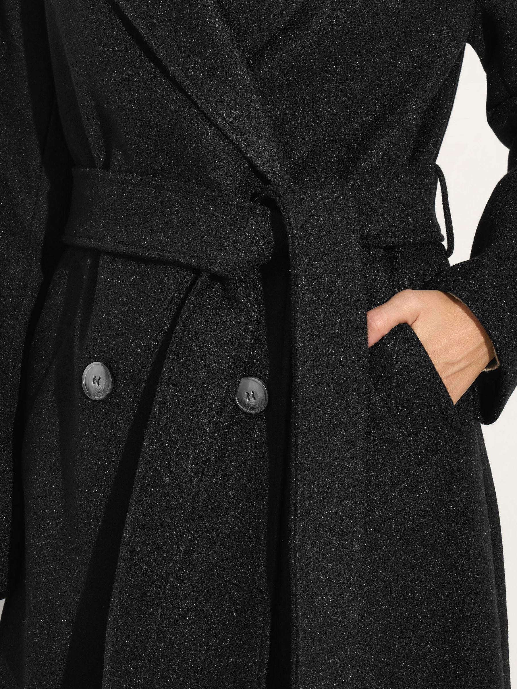 Zwart - M&Co Wrap Coat