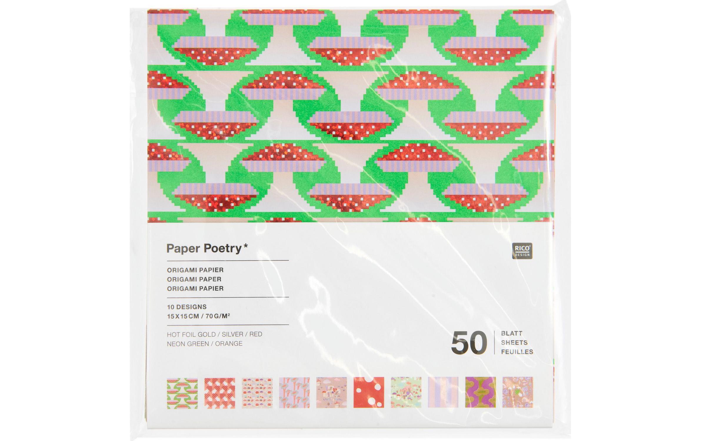 Bastelpapier Bastelblock Origami 50 Blatt, 15 x 15 cmOrigami Set