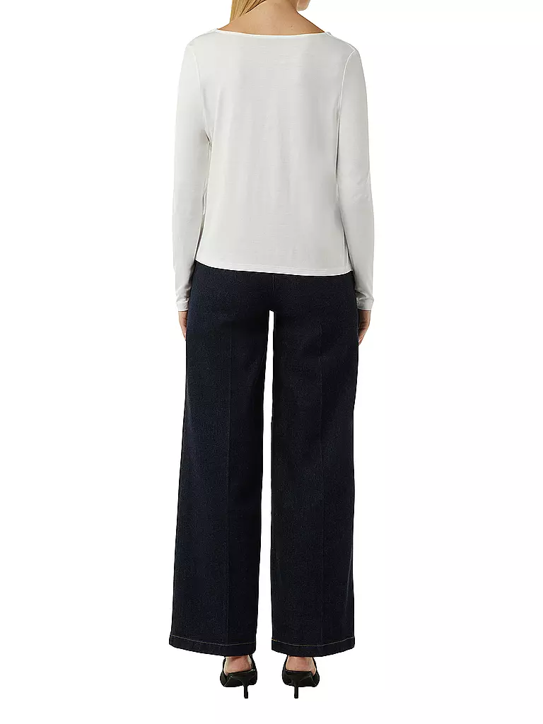 COMMA Langarmshirt weiss