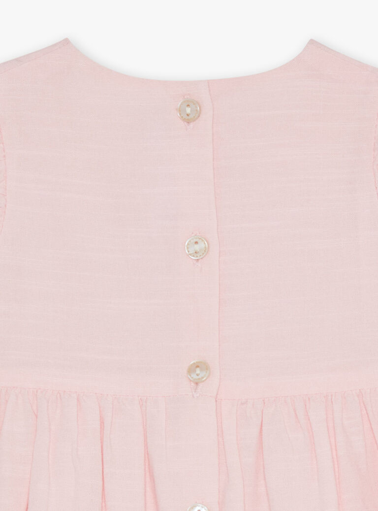 Robe rose en popeline