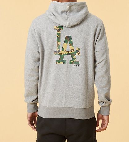 New Era Kapuzenpullover - Los Angeles Dodgers - Graumeliert