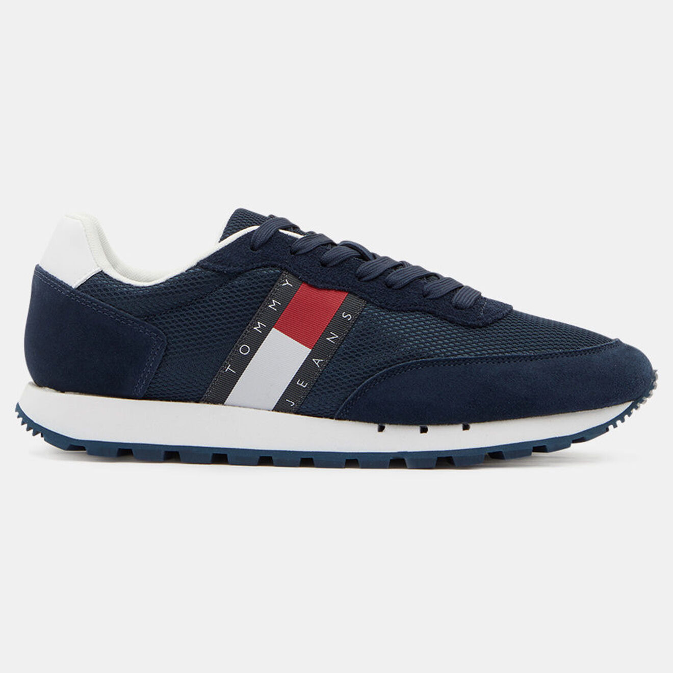 Tommy Jeans Baskets running Mix bleu marine